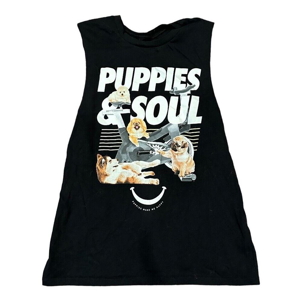 Puppies x SoulCycle Muscle Tank Top Sz S NWOT